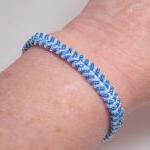 Bead Woven Bracelet Aqua Bl..