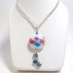 Lampwork Necklace Flowers a..