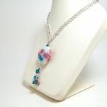 Lampwork Necklace Flowers a..