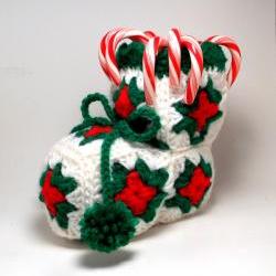 Christmas Decoration Crocheted Candy Stocking